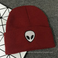 Alien Embroidery Knit Woolen Hat Autumn Winter Men and Women Outdoor Warm Curling Headgear